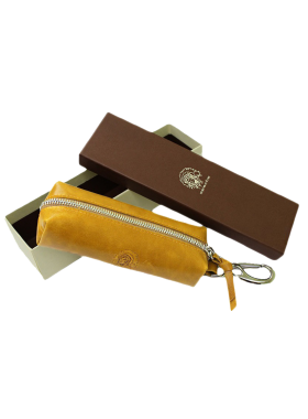 Чехол для ключей из натуральной кожи К-23-А Apache табачно-желтый 