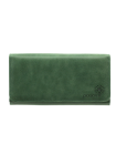 Портмоне кошелек женский кожаный С-ВП-2 друид зеленый Флауэрс