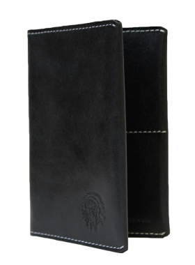 Обложка на паспорт натуральная кожа ОП-2-A дымчато-черная Apache