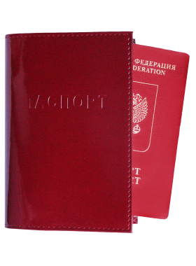 Обложка для паспорта из кожи СТ-ПО-1В Stark шик бургундия
