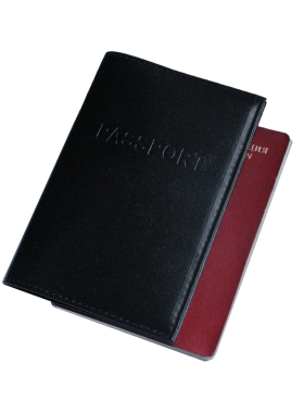Обложка для паспорта из кожи СТ-ПО-2В Stark черная