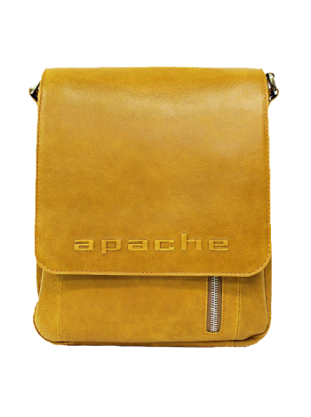 Сумка мужская планшет кожаная табачно-желтая СМ-4013-А Apache